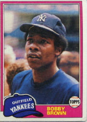 1981 Topps Baseball Cards      418     Bobby Brown